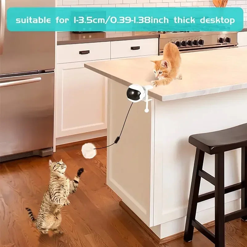 Jouet à mouvement électronique pour chat, boule de levage YoYo, battement électrique, teaser coule pour chat, puzzle rotatif coule, jouet pour animal de compagnie