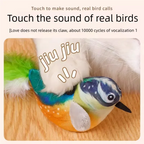 Jouet interactif pour chat, Simulation d'oiseau électrique avec son de charnuage, ailes battantes, jouet de morsure à mâcher en peluche pour chatons, fournitures pour animaux de compagnie