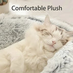 Lit d'hiver en peluche pour chat, coussin rond pour chat, maison pour chat 2 en 1, panier chaud pour chats, sac de couchage pour animaux de compagnie, nid pour chaton, chenil pour petits chiens et chats