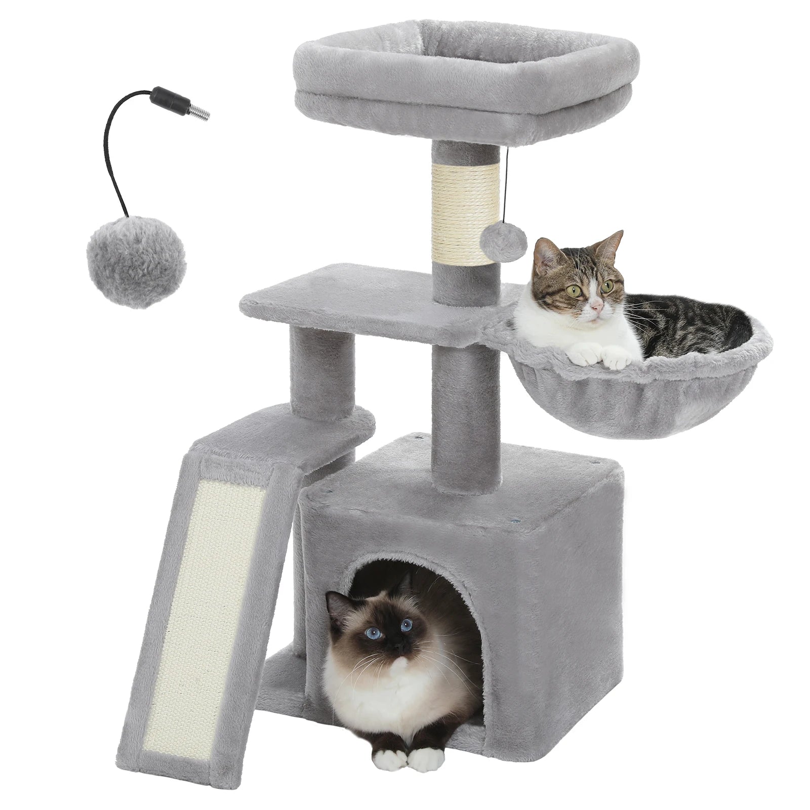 Arbre à chat PAWZ Road pour intérieur | Hamac, niche et griffoirs en sisal