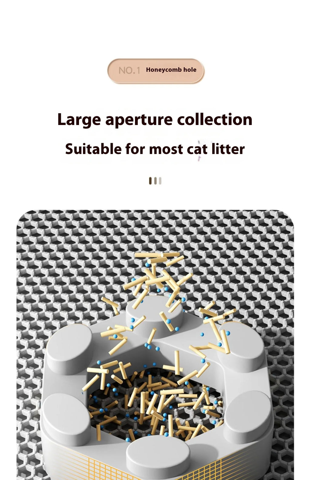 Tapis de litière pour chat, conception à 2 couches, technologie de piégeage du sable de qualité supérieure, Base étanche, protection de sol antidérapante pour animaux de compagnie, pour chatons d'intérieur