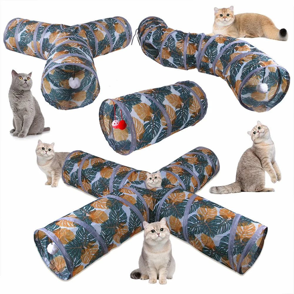 Jouet tunnel pliable pour animal de compagnie, tube de tunnel de jeu ennuyé pour chiot, chaton et lapin, jouet coule et amusant, entraînement pour chat et chaton