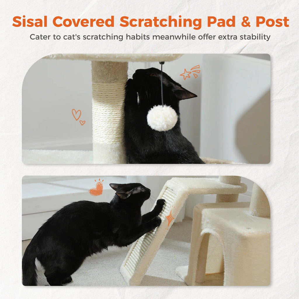 Arbre à chat PAWZ Road pour intérieur | Hamac, niche et griffoirs en sisal