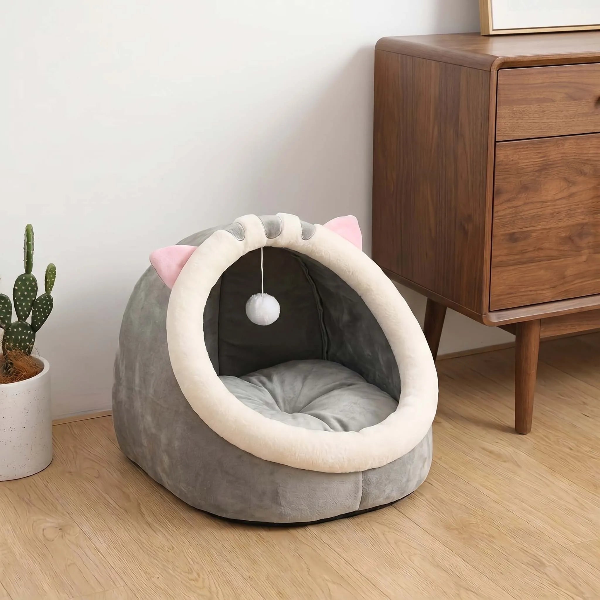 Mignonne et douce maison pour chat, super lit pour chat, confortable pour un sommeil profond, tente pour animaux de compagnie, nid douillet, petit tapis pour chien, sac
