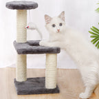 Poste à Gratter en Corde de Sisal à 3 Couches pour Chat, Trois Piliers pour Chaton, Cadre d'Escalade, Meubles pour Animaux de Compagnie