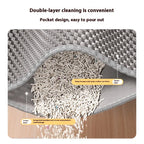 Tapis de litière pour chat, conception à 2 couches, technologie de piégeage du sable de qualité supérieure, Base étanche, protection de sol antidérapante pour animaux de compagnie, pour chatons d'intérieur