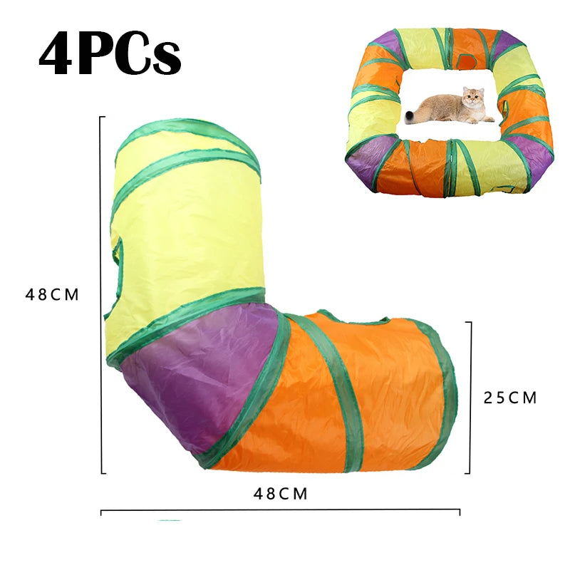 Jouet tunnel pliable pour animal de compagnie, tube de tunnel de jeu ennuyé pour chiot, chaton et lapin, jouet coule et amusant, entraînement pour chat et chaton