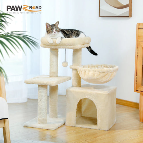 Arbre à chat PAWZ Road pour intérieur | Hamac, niche et griffoirs en sisal