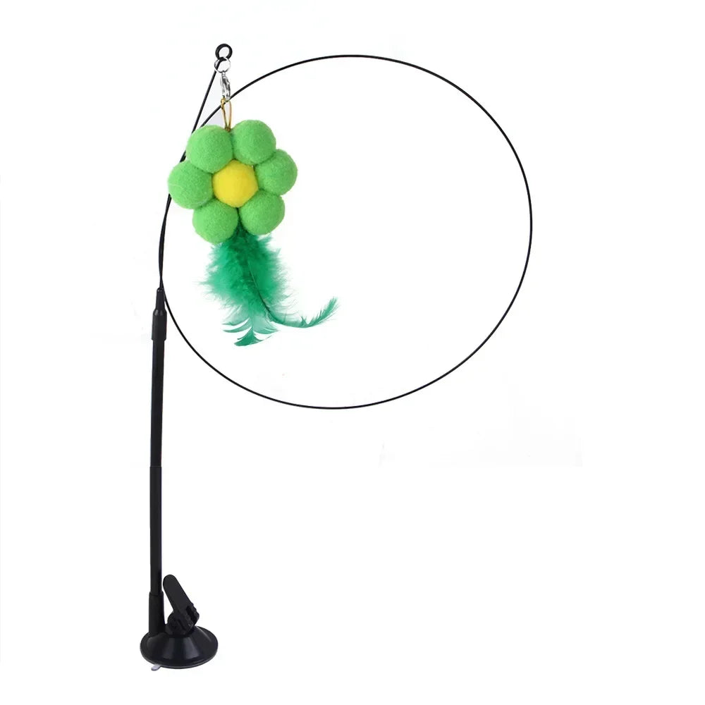 Jouet à plume FeatherPlay™ | Ventouse et jeu de chasse pour chat