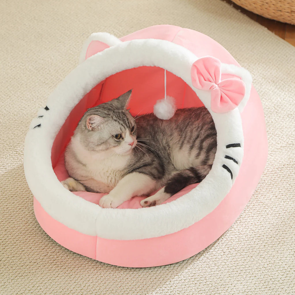 Mignonne et douce maison pour chat, super lit pour chat, confortable pour un sommeil profond, tente pour animaux de compagnie, nid douillet, petit tapis pour chien, sac