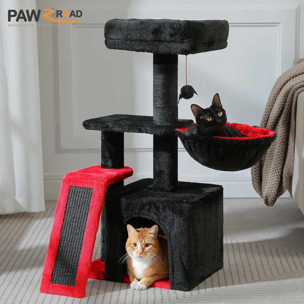 Arbre à chat PAWZ Road pour intérieur | Hamac, niche et griffoirs en sisal