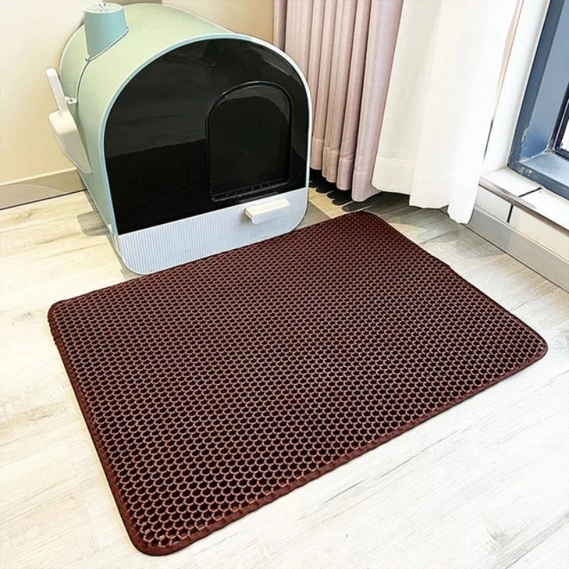 Tapis de litière pour chat EVA double couche – 6 tailles & 6 couleurs