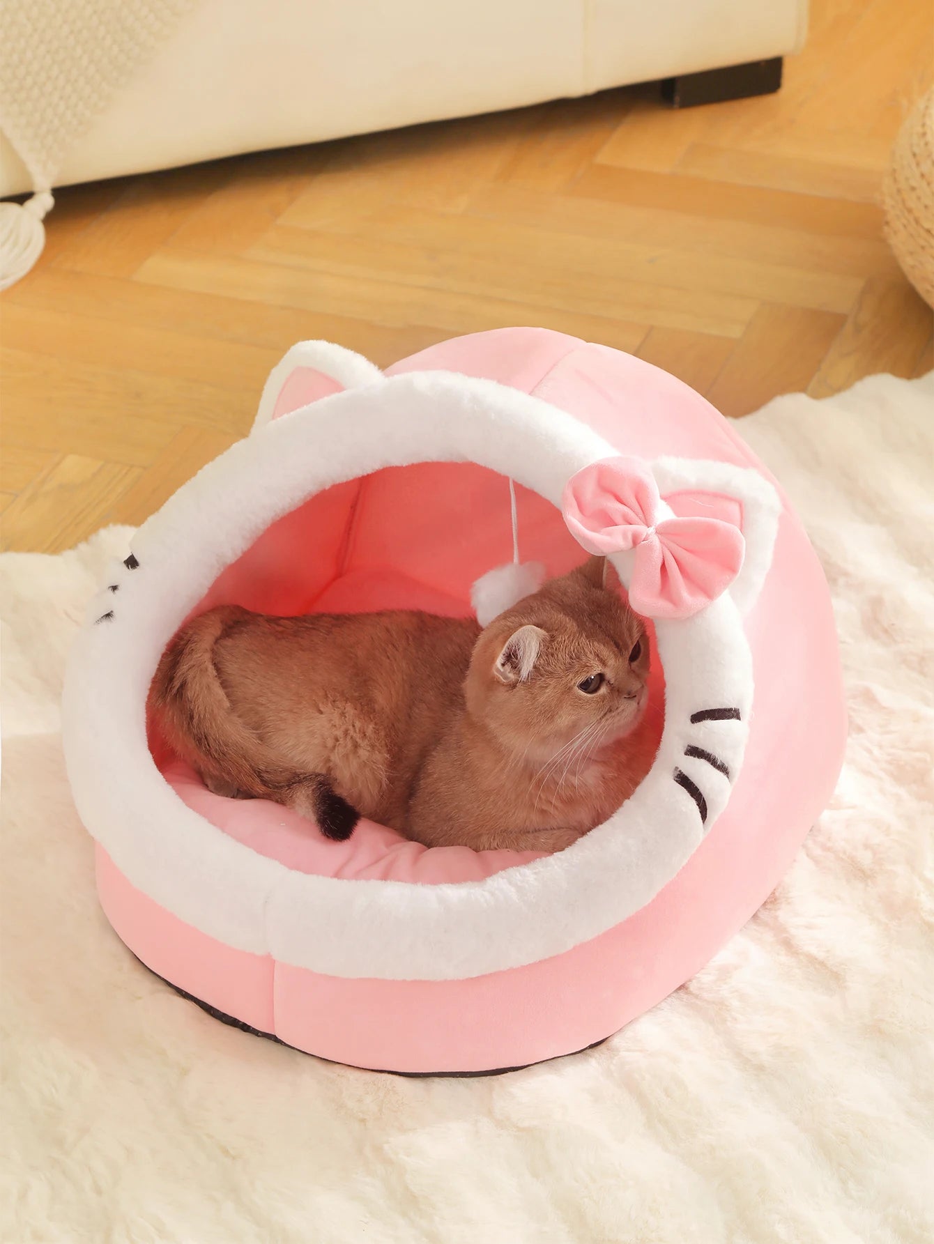 Mignonne et douce maison pour chat, super lit pour chat, confortable pour un sommeil profond, tente pour animaux de compagnie, nid douillet, petit tapis pour chien, sac