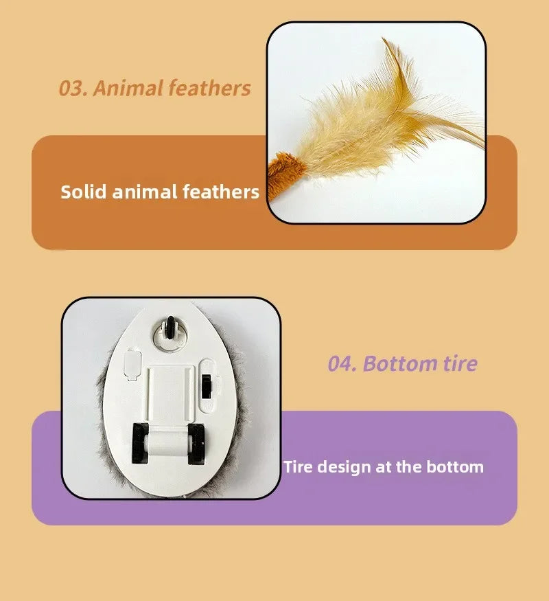 Jouet en peluche réaliste pour chat, souris interactive avec queue de chien pour chats, jouets pour chatons pour jouer en intérieur et