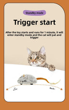 Jouet en peluche réaliste pour chat, souris interactive avec queue de chien pour chats, jouets pour chatons pour jouer en intérieur et