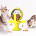 Roue de friandises pour chat, mangeoire de puzzle interactive, jouet de distribution de nourriture, jeux amusants pour chat, divertissement d'intérieur pour chat