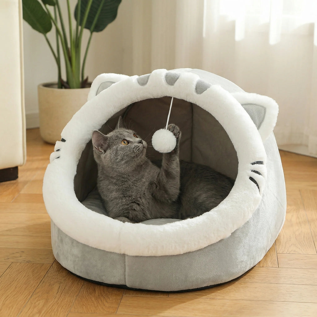 Mignonne et douce maison pour chat, super lit pour chat, confortable pour un sommeil profond, tente pour animaux de compagnie, nid douillet, petit tapis pour chien, sac