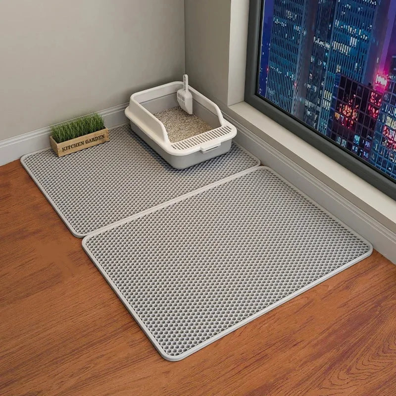 Tapis de litière pour chat EVA double couche – 6 tailles & 6 couleurs