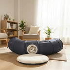 Nouveau tunnel pliable pour chat d'intérieur, résistant aux griffures, avec coussin moelleux, ensemble de jouets interactifs pour chat, jeu de cache-cache, tunnel, fournitures pour animaux de compagnie