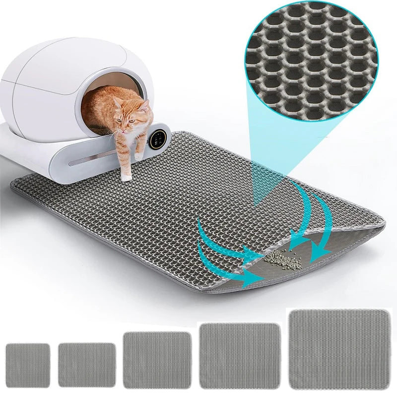 Tapis de litière pour chat de grande taille, imperméable, toilettes pour animaux de compagnie, tapis de piégeage de litière pour chat, antidérapant, Double couche, bac à litière pour chat, produit pour animaux de compa