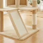 Grande maison pour chats et chatons, tour de jeu pour chats avec 2 poteaux à gratter, grande maison pour chats et chatons