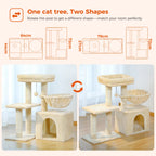 Arbre à chat PAWZ Road pour intérieur | Hamac, niche et griffoirs en sisal