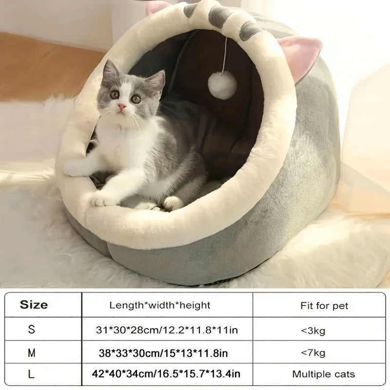 Mignonne et douce maison pour chat, super lit pour chat, confortable pour un sommeil profond, tente pour animaux de compagnie, nid douillet, petit tapis pour chien, sac