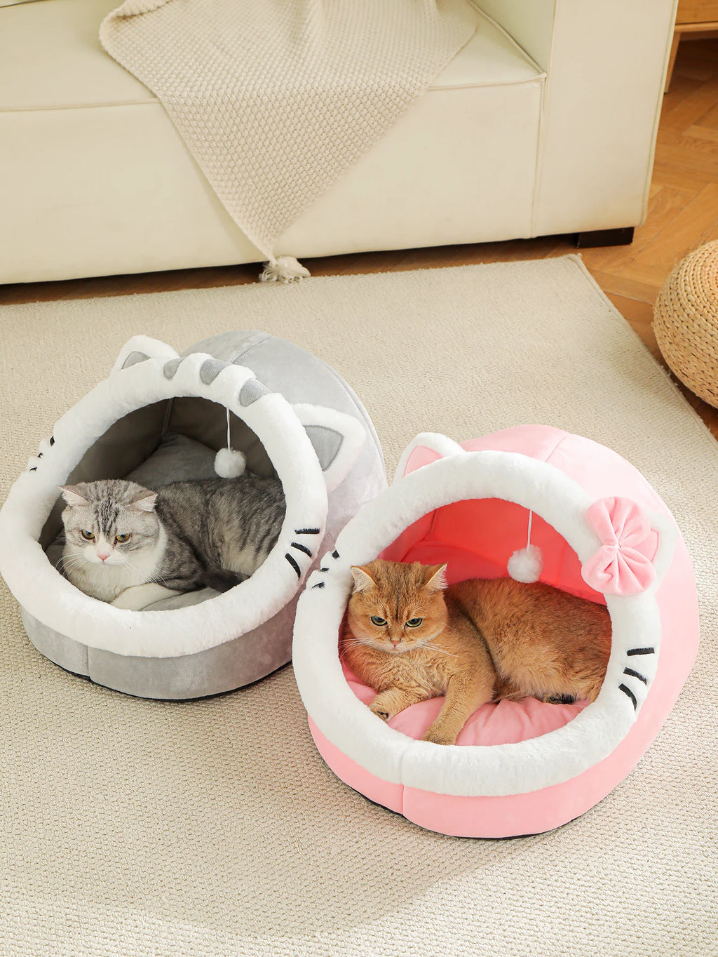 Mignonne et douce maison pour chat, super lit pour chat, confortable pour un sommeil profond, tente pour animaux de compagnie, nid douillet, petit tapis pour chien, sac