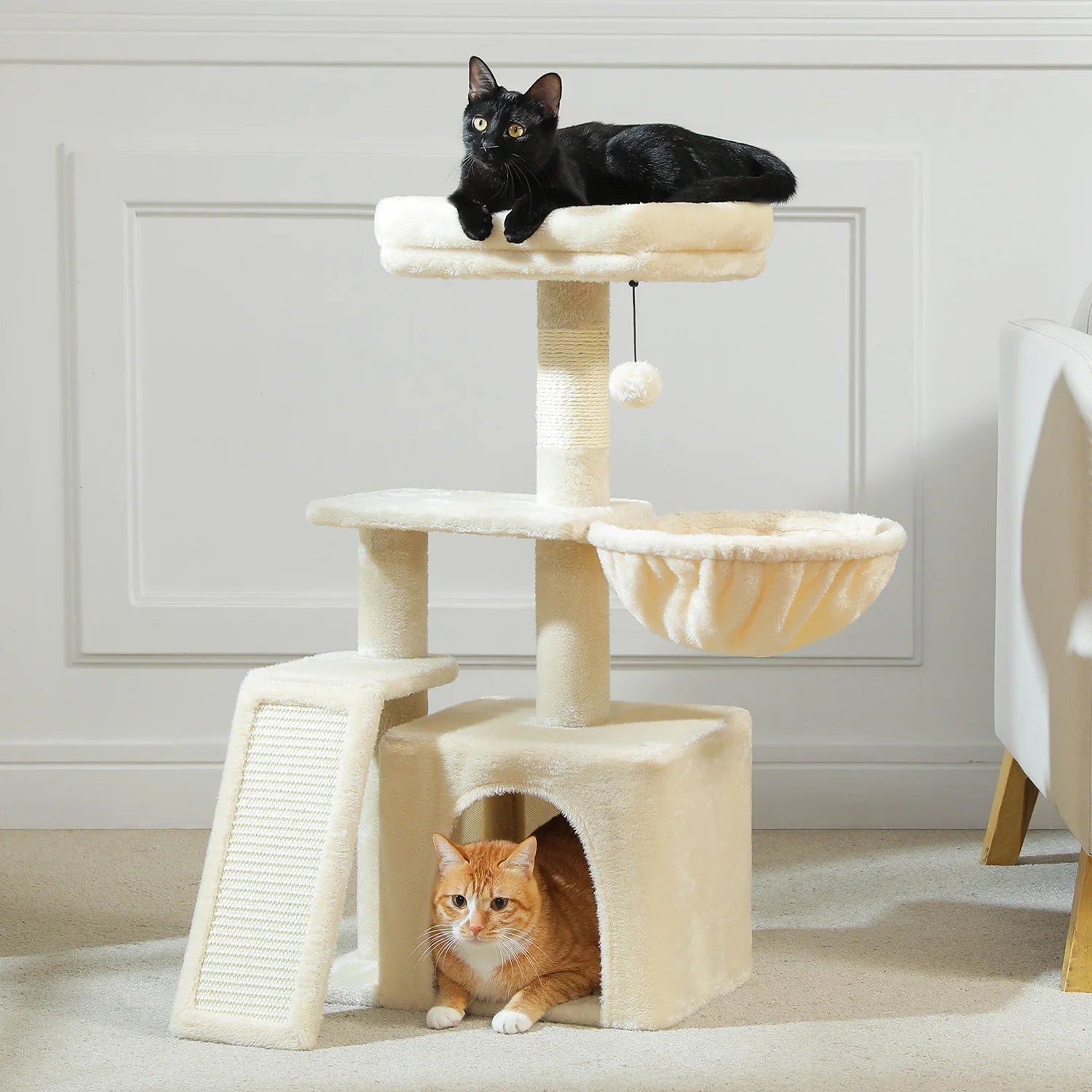Arbre à chat PAWZ Road pour intérieur | Hamac, niche et griffoirs en sisal