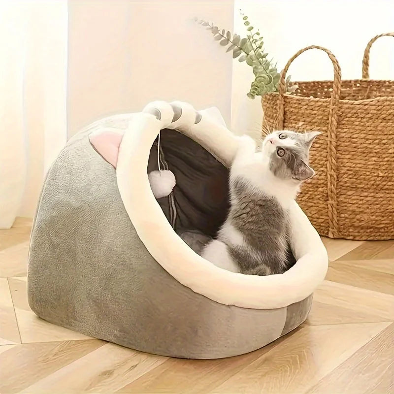 Mignonne et douce maison pour chat, super lit pour chat, confortable pour un sommeil profond, tente pour animaux de compagnie, nid douillet, petit tapis pour chien, sac