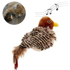Jouets interactifs lavables pour chat, oiseau volant en peluche, grincement, chat, moineau, herbe-aux-chats, Simulation d'oiseau vif, interactif