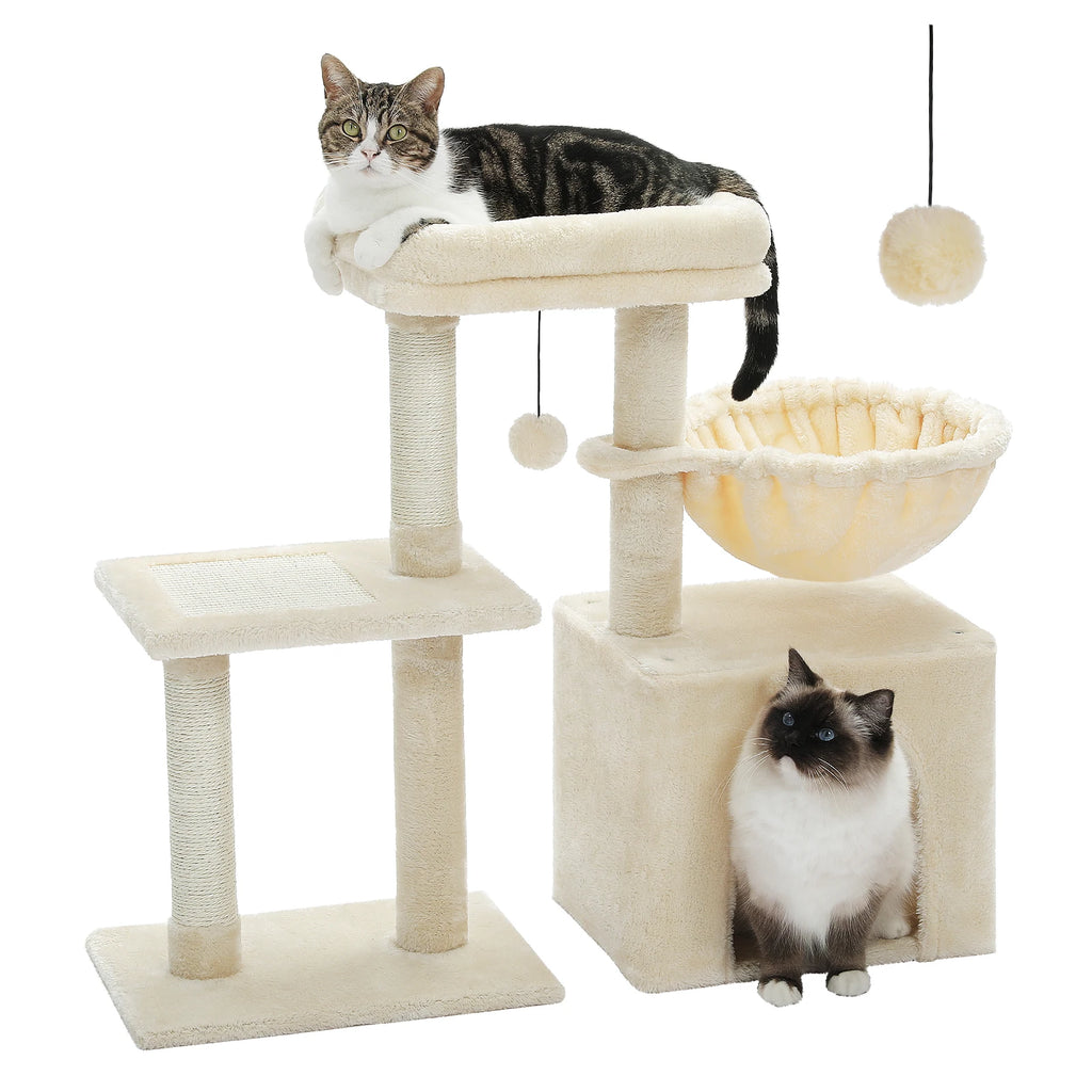 Arbre à chat PAWZ Road pour intérieur | Hamac, niche et griffoirs en sisal