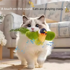 Jouet interactif pour chat, Simulation d'oiseau électrique avec son de charnuage, ailes battantes, jouet de morsure à mâcher en peluche pour chatons, fournitures pour animaux de compagnie