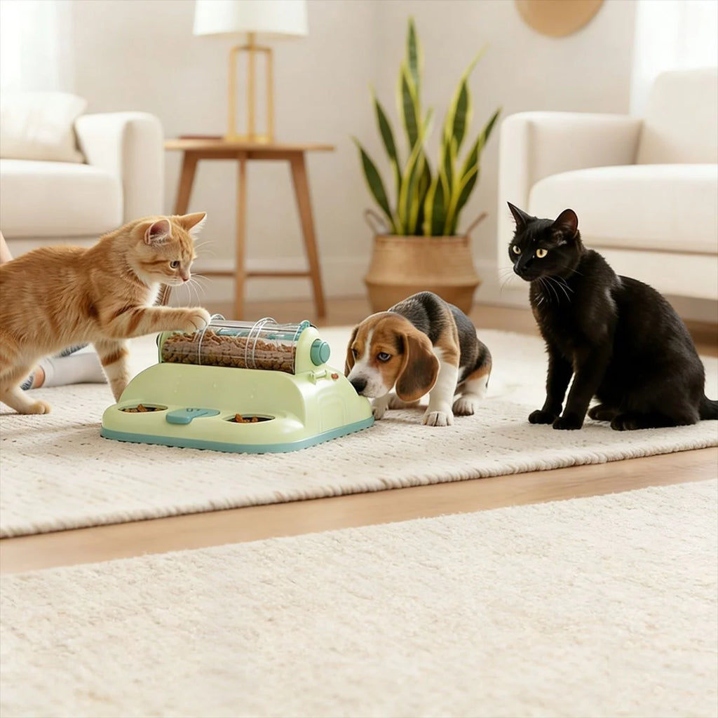 Distributeur de nourriture interactif multi-puzzles pour chats et chiens, jouet anti-glouton pour la stimulation mentale et le soulagement de l'ennui