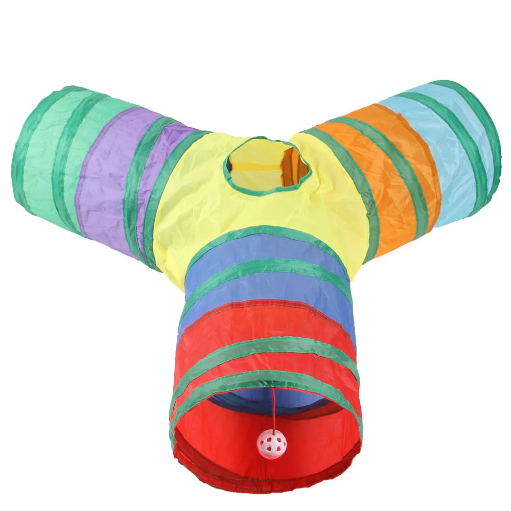 Jouet tunnel pliable pour animal de compagnie, tube de tunnel de jeu ennuyé pour chiot, chaton et lapin, jouet coule et amusant, entraînement pour chat et chaton
