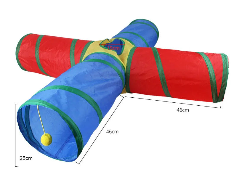 Jouet tunnel pliable pour animal de compagnie, tube de tunnel de jeu ennuyé pour chiot, chaton et lapin, jouet coule et amusant, entraînement pour chat et chaton