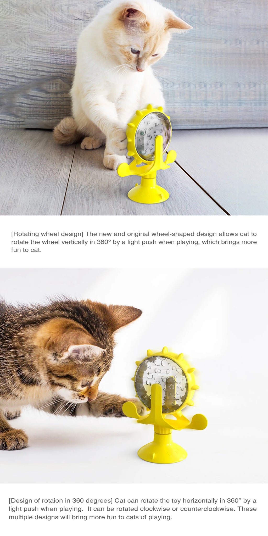Roue de friandises pour chat, mangeoire de puzzle interactive, jouet de distribution de nourriture, jeux amusants pour chat, divertissement d'intérieur pour chat