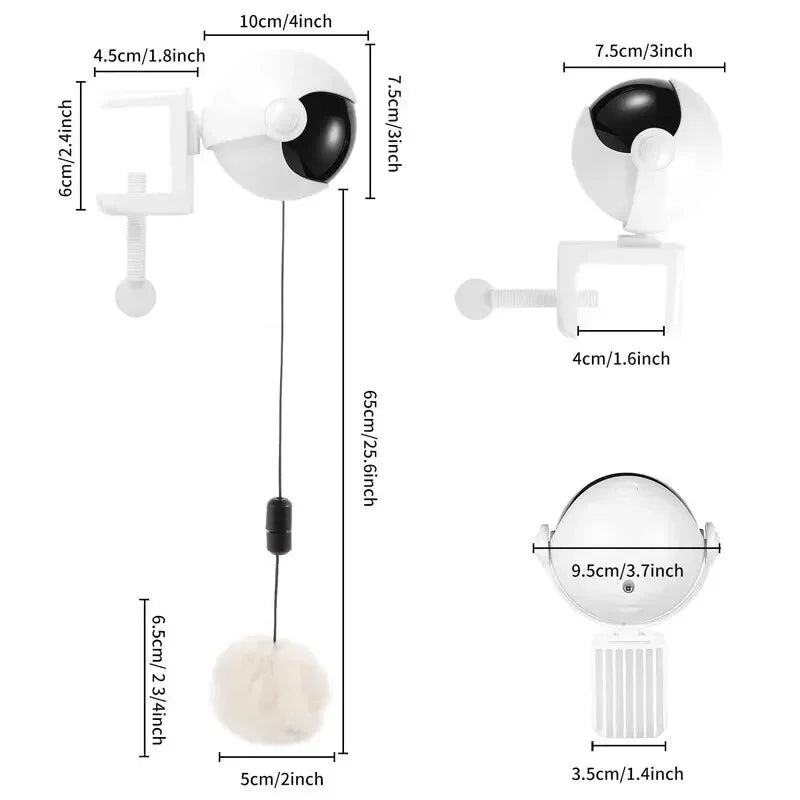 Jouet à mouvement électronique pour chat, boule de levage YoYo, battement électrique, teaser coule pour chat, puzzle rotatif coule, jouet pour animal de compagnie