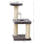 Poste à Gratter en Corde de Sisal à 3 Couches pour Chat, Trois Piliers pour Chaton, Cadre d'Escalade, Meubles pour Animaux de Compagnie