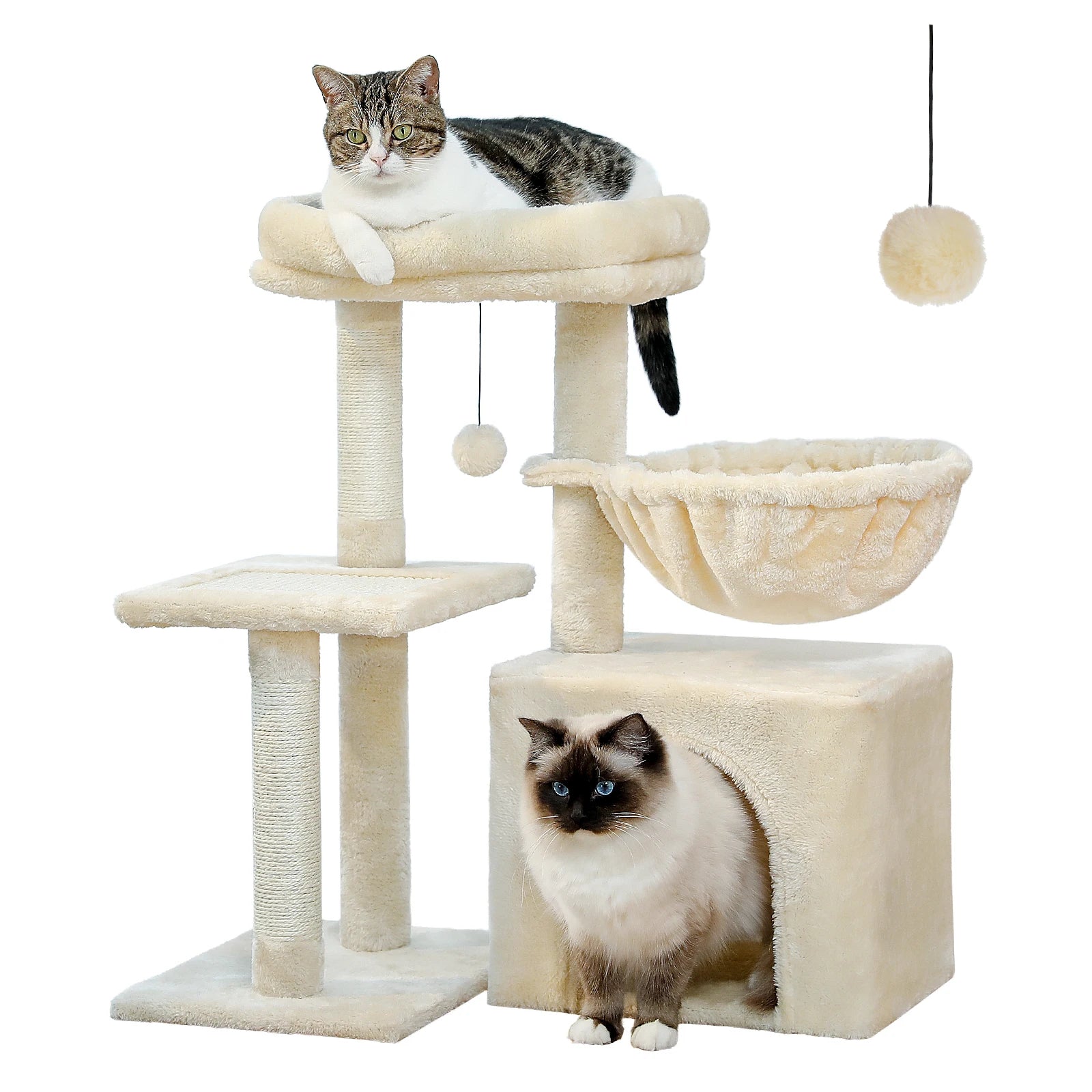 Arbre à chat PAWZ Road pour intérieur | Hamac, niche et griffoirs en sisal