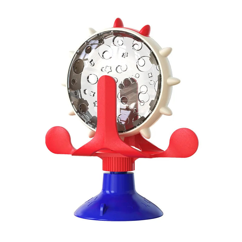 Roue de friandises pour chat, mangeoire de puzzle interactive, jouet de distribution de nourriture, jeux amusants pour chat, divertissement d'intérieur pour chat