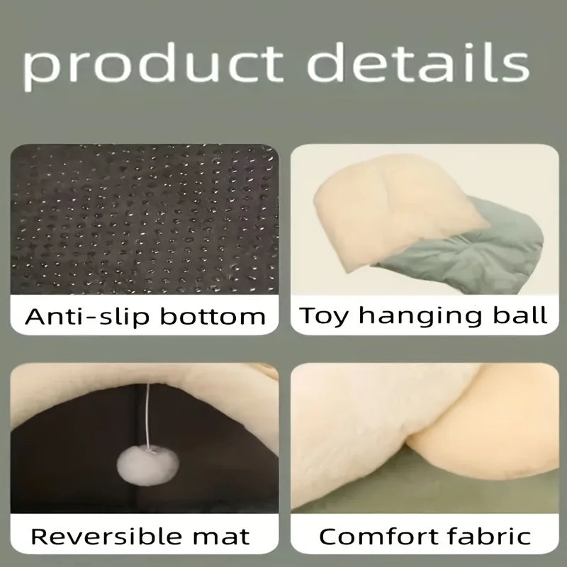 Mignonne et douce maison pour chat, super lit pour chat, confortable pour un sommeil profond, tente pour animaux de compagnie, nid douillet, petit tapis pour chien, sac