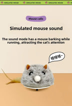 Jouet en peluche réaliste pour chat, souris interactive avec queue de chien pour chats, jouets pour chatons pour jouer en intérieur et
