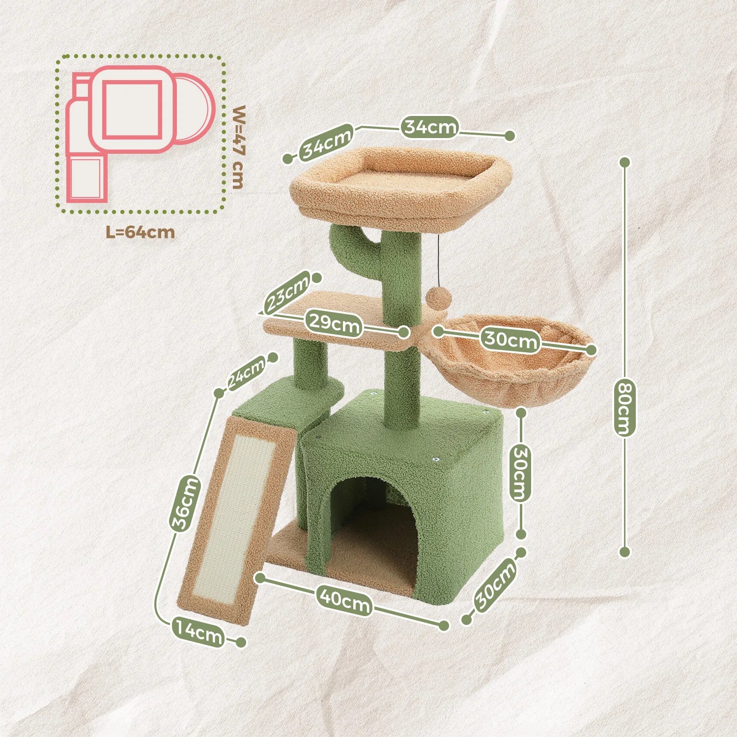 Arbre à chat PAWZ Road pour intérieur | Hamac, niche et griffoirs en sisal
