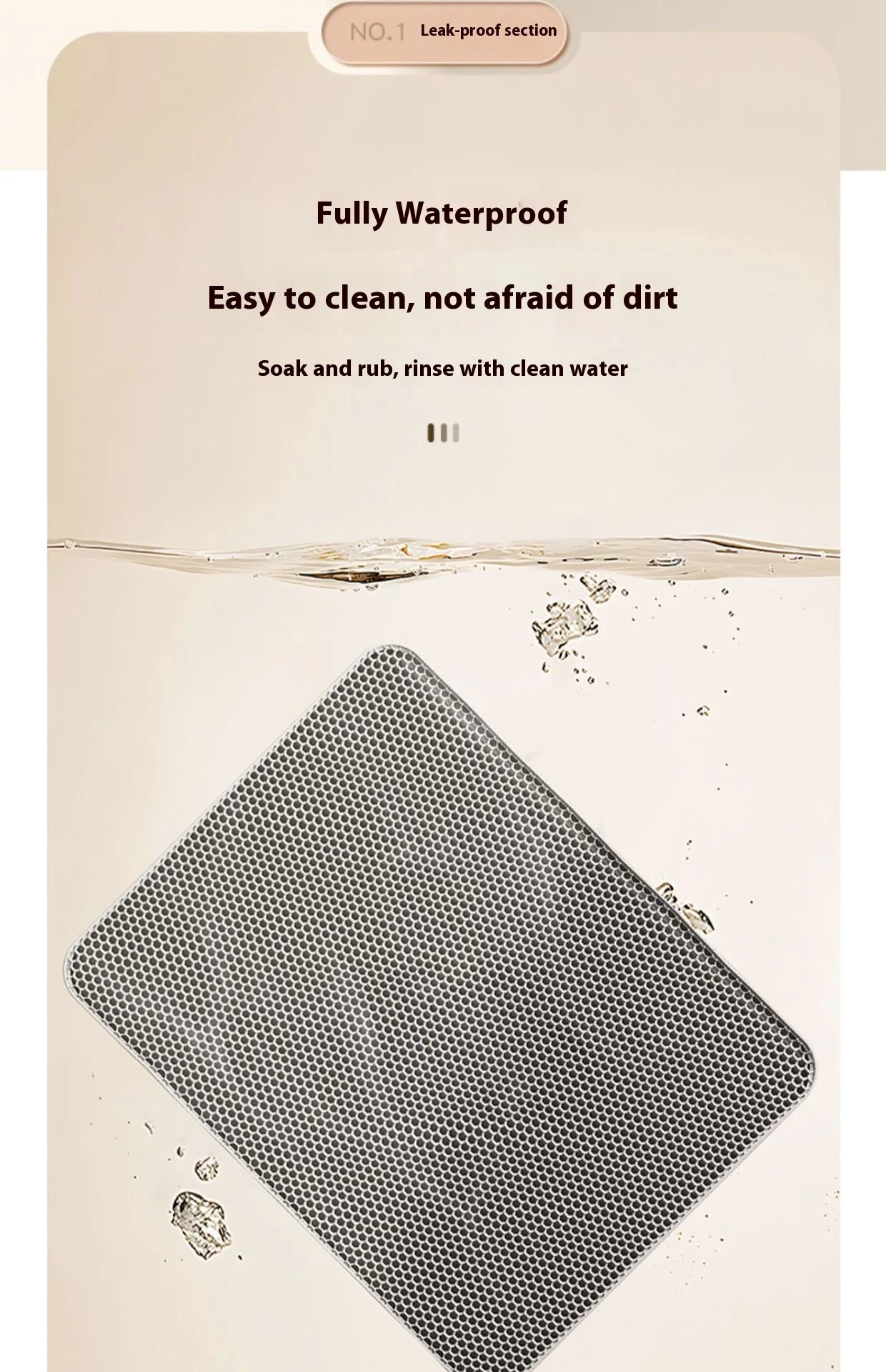 Tapis de litière pour chat, conception à 2 couches, technologie de piégeage du sable de qualité supérieure, Base étanche, protection de sol antidérapante pour animaux de compagnie, pour chatons d'intérieur
