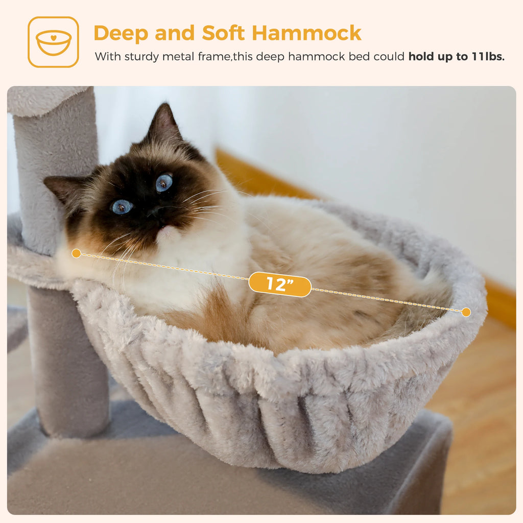 Arbre à chat PAWZ Road pour intérieur | Hamac, niche et griffoirs en sisal