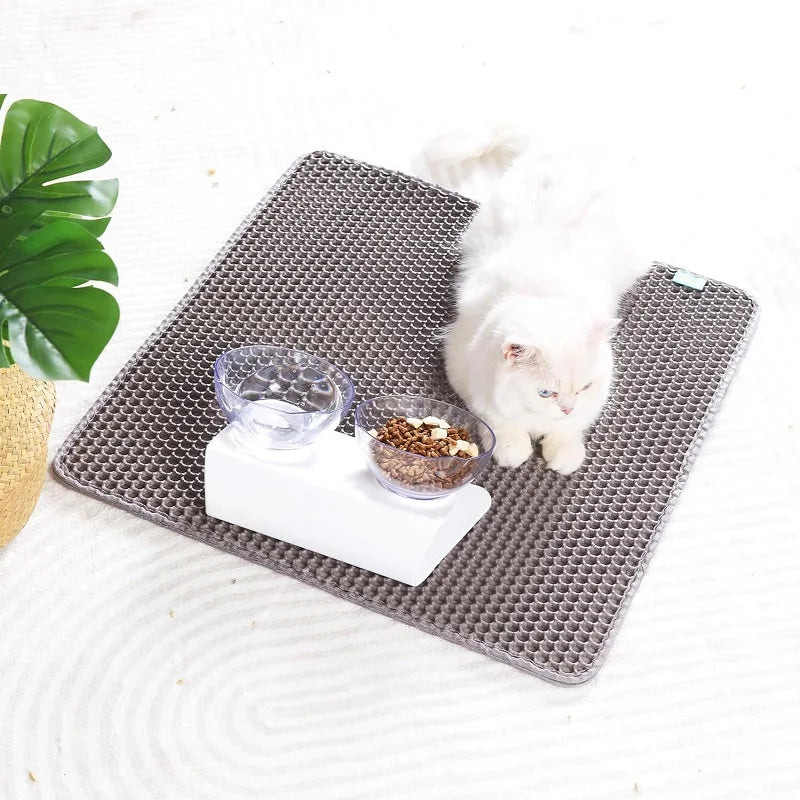 Polymères de litière coordonnants pour animaux de compagnie, filtre à double couche, degré d'usure, étanche, fournitures de nettoyage pour chat