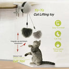 Jouet à mouvement électronique pour chat, boule de levage YoYo, battement électrique, teaser coule pour chat, puzzle rotatif coule, jouet pour animal de compagnie