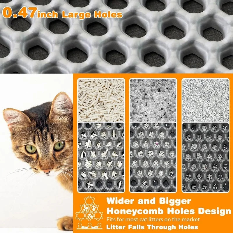 Tapis de litière pour chat de grande taille, imperméable, toilettes pour animaux de compagnie, tapis de piégeage de litière pour chat, antidérapant, Double couche, bac à litière pour chat, produit pour animaux de compa