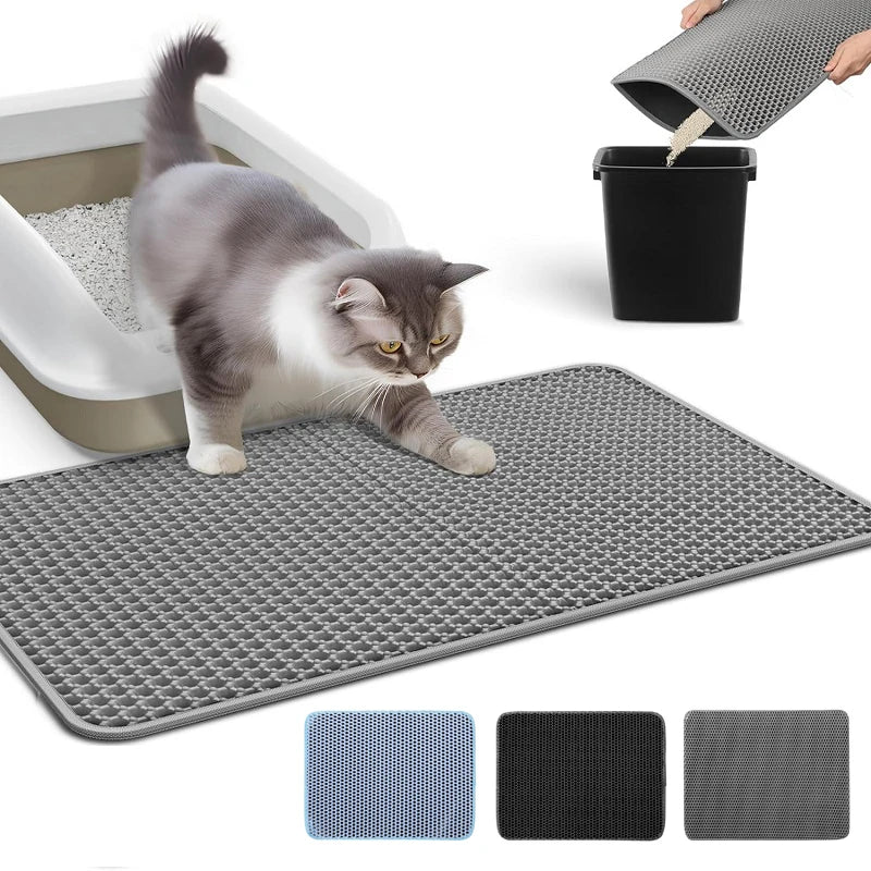 Polymères de litière coordonnants pour animaux de compagnie, filtre à double couche, degré d'usure, étanche, fournitures de nettoyage pour chat